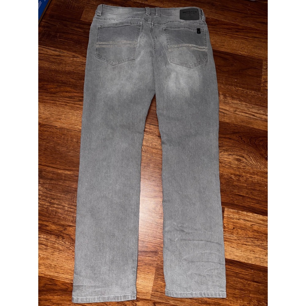 Buffalo David Bitton Evan-X Mens Grey Slim Straight Stretch Jeans W32 L32 - Picture 6 of 7